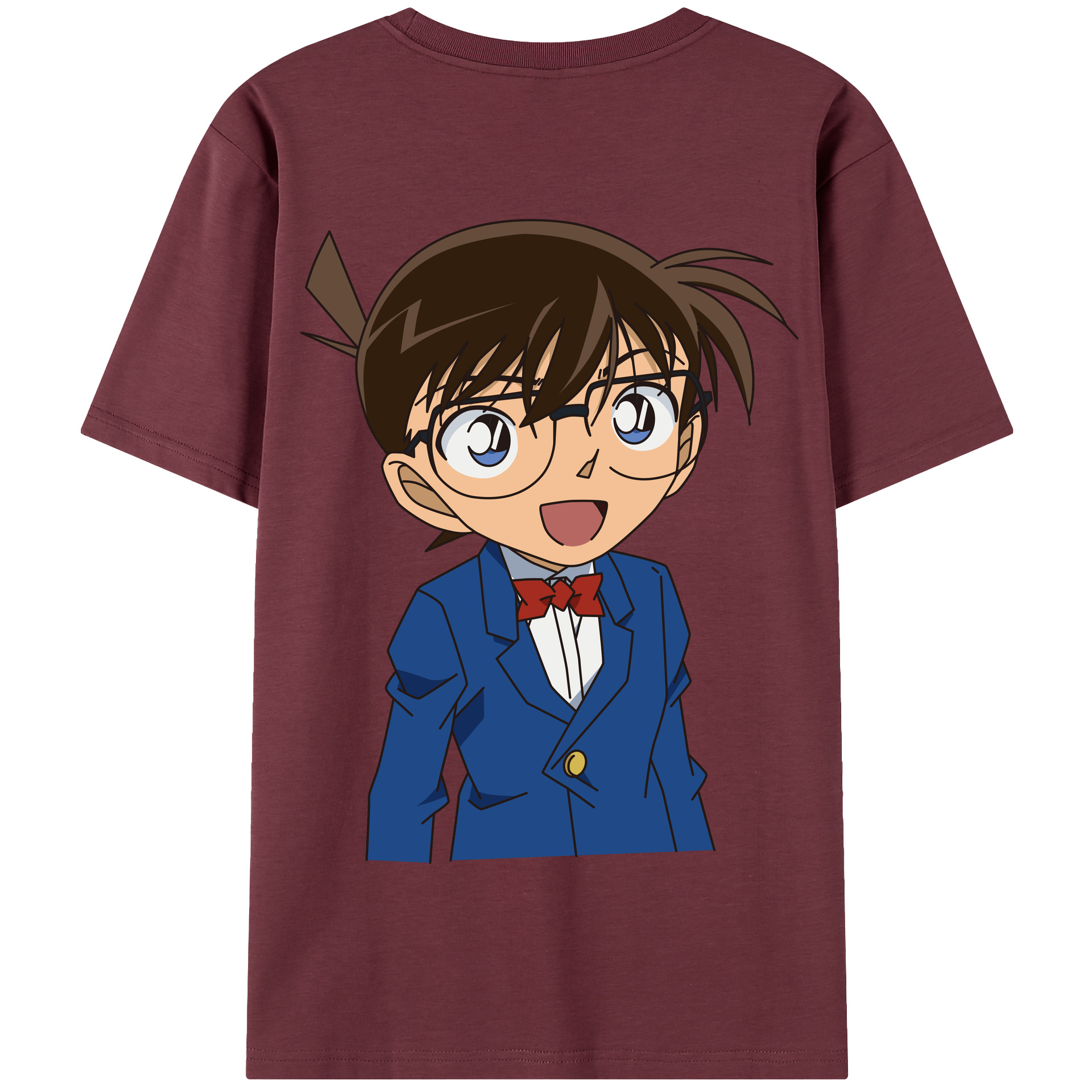 （画像用） 名探偵コナン 江戸川 コナン Detective Conan Conan Edogawa 綿100％半袖Tシャツ（背面プリント）